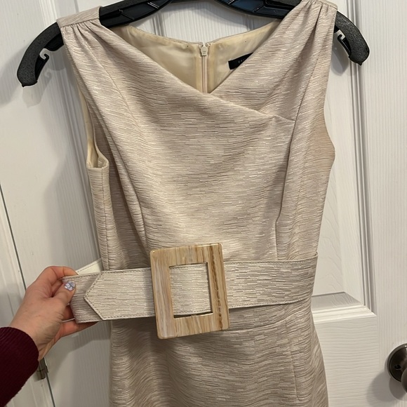 David Meister tan cocktail dress - Picture 3 of 9